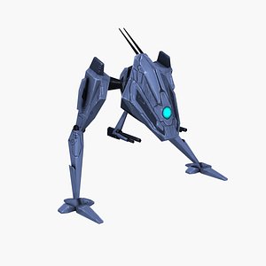 Animated Mech Walker Cartoon