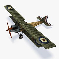 R.A.F R.E.8 Low Poly