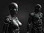 Robot de ciencia ficción Cyborg VR / AR / low-poly