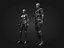 Robot de ciencia ficción Cyborg VR / AR / low-poly