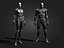 Robot de ciencia ficción Cyborg VR / AR / low-poly