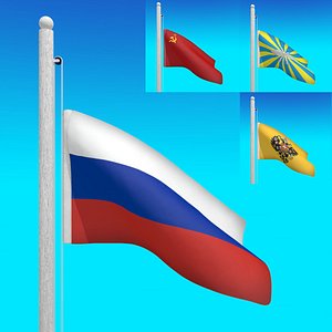 Bandeira da Rússia animada Modelo 3D - TurboSquid 1614458