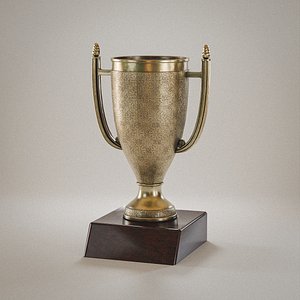 3D model Worn Golden Sport Cup