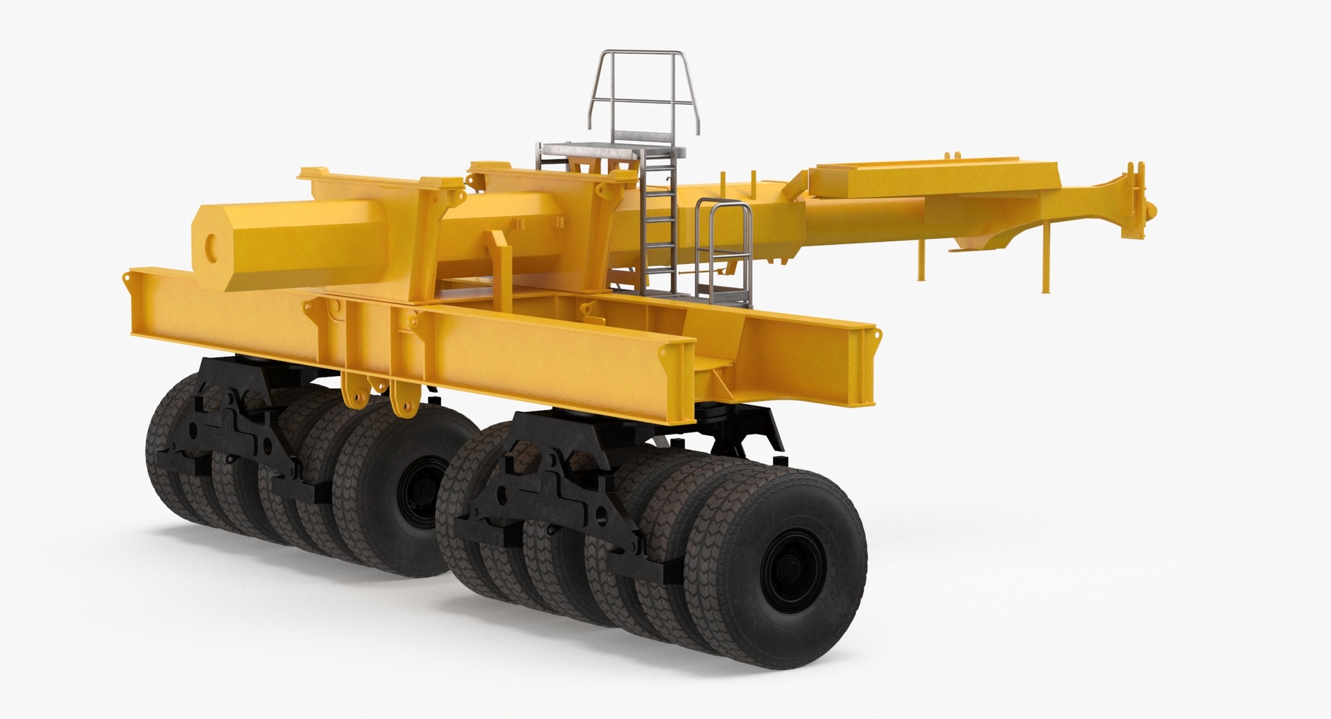 Crane Ballast Trailer Yellow Model TurboSquid 2105042