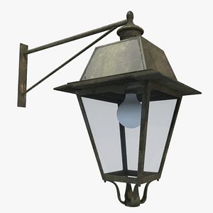 3d model street hanging lantern lighting