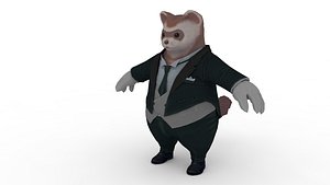 Cartoon bear 3D model