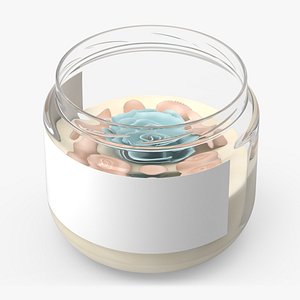 3D model Glass Jar Candle Open