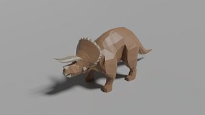 3D Low-poly Triceratops model