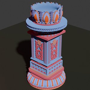 Buddhist Temple Stupa 3D model