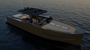 Luxury yacht exterior 3D model