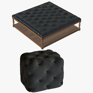Coffee Table With Leather Ottoman model
