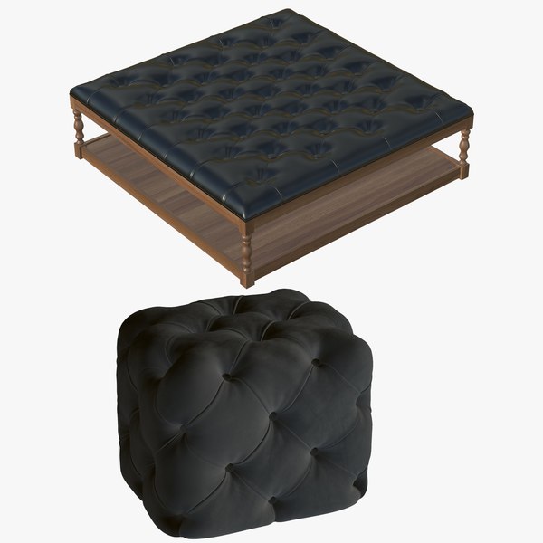 Coffee Table With Leather Ottoman model
