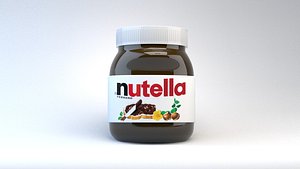 nutella chocolate label 3D model