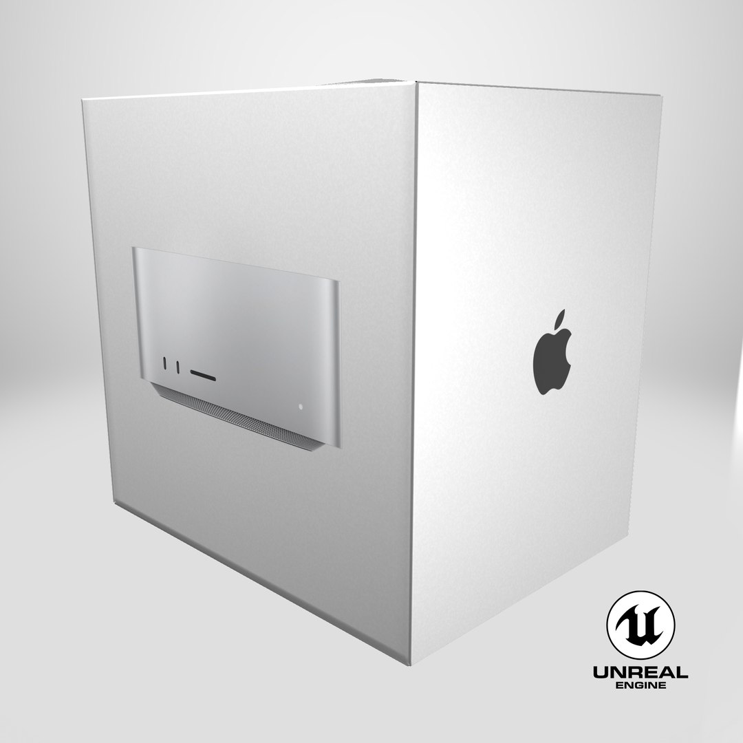 Apple Mac Studio Packaging Box 3D model https://p.turbosquid.com/ts-thumb/Ny/YSXEl0/MW/stemcell_unreal_render/png/1715669363/1920x1080/fit_q87/ddce78b111be26330c7c6098e921345d0d4ac055/stemcell_unreal_render.jpg