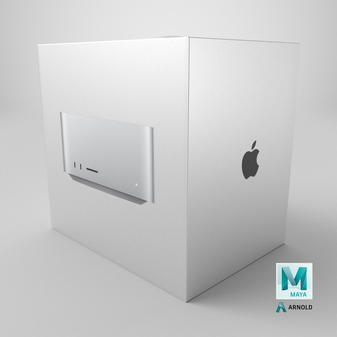 Apple Mac Studio Packaging Box 3D model https://p.turbosquid.com/ts-thumb/Ny/YSXEl0/dL/stemcell_maya_arnold_render/png/1715669353/1920x1080/fit_q87/d3dc650294291def3f6e766a79995d91e605eaed/stemcell_maya_arnold_render.jpg