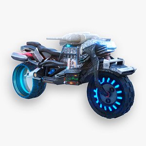 C27 - Sci-Fi Motorcycle 1 - Low Poly PBR