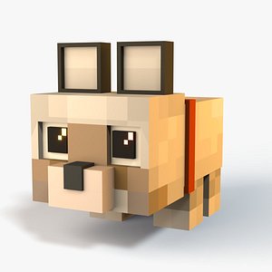 Minecraft Baby Wolf 3D model