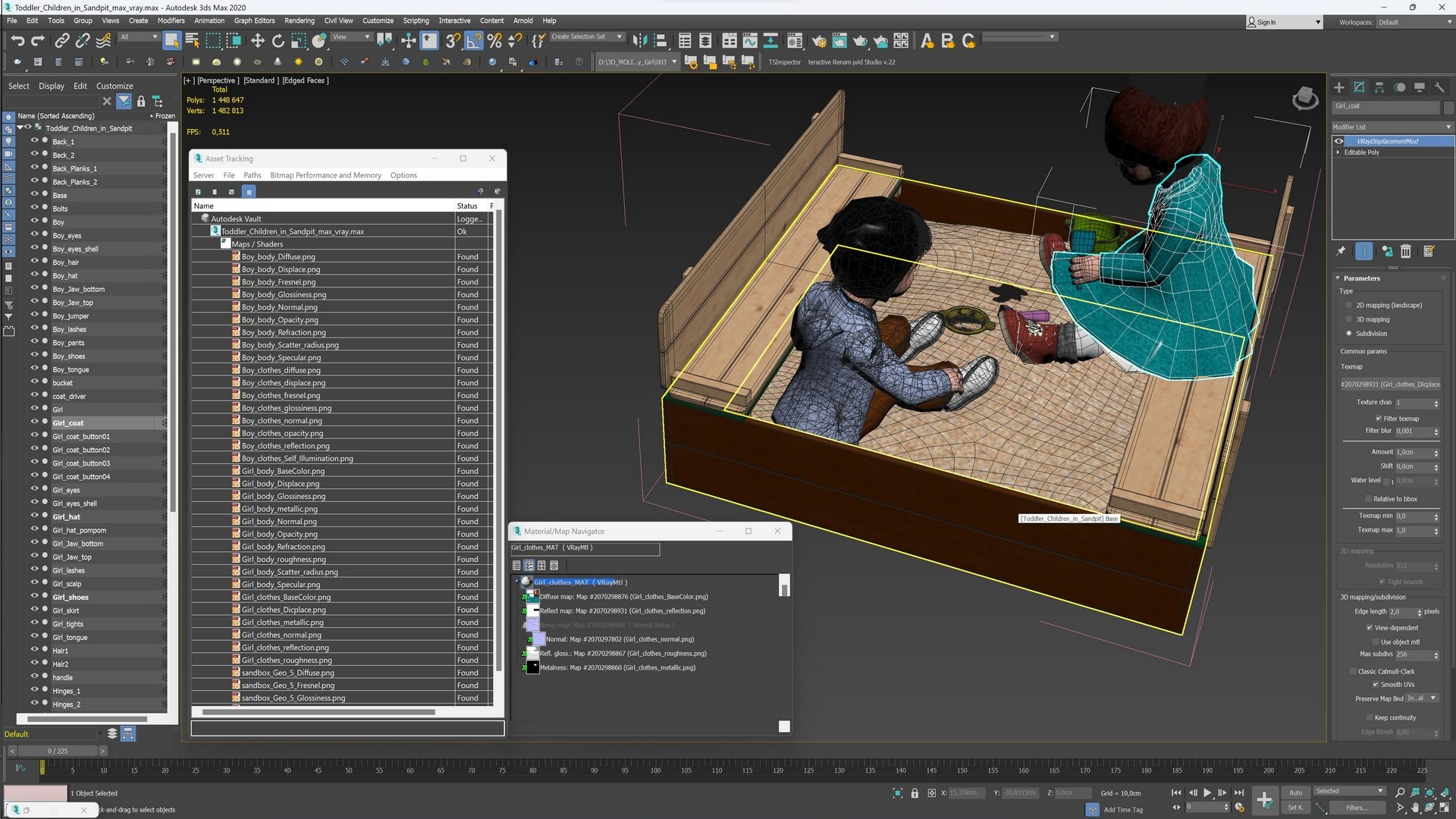 Toddler Children In Sandpit 3D Model - TurboSquid 2290743