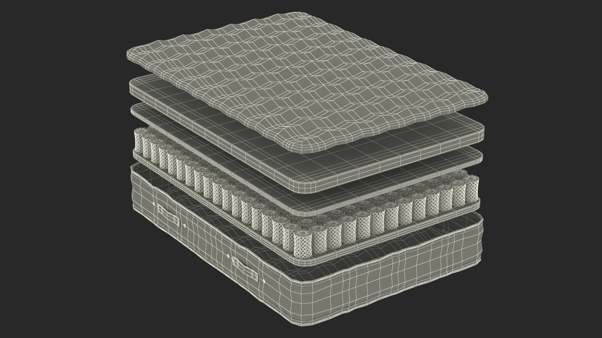 Sleeping Mattress Structure 3D model https://p.turbosquid.com/ts-thumb/Ny/kMagwr/gE/sleepingmattressstructure3dmodel028/jpg/1707510563/1920x1080/fit_q87/274c77b240310f201d84b04e35c507235682d1d5/sleepingmattressstructure3dmodel028.jpg