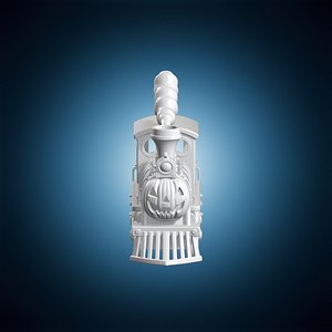 3D Halloween Train Engine 3D Print Model