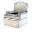 Kindel Upholstery Collection Camel-Back Lounge Cha