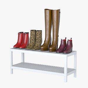 ladies boots shoes 3D model