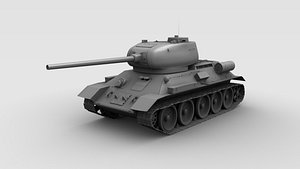 3d model of T-34 85 - Soviet medium tank