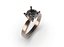 Morganite Solitaire Ring Jewelry CAD 3D Print Model STL FBX 3DM