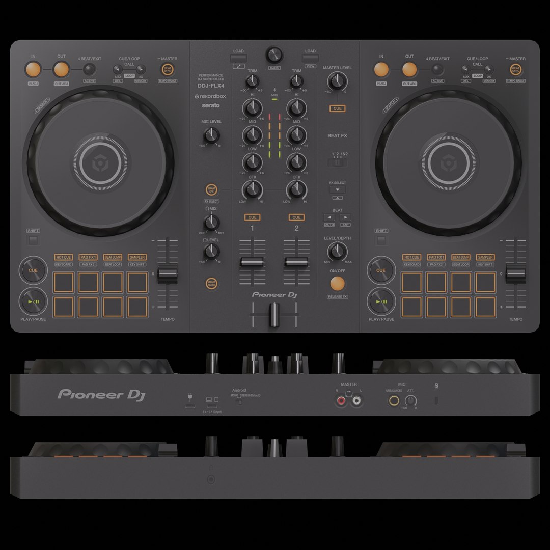 3D Ddj-FLX4 DJ Controller 3D Model - TurboSquid 2232583