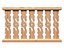 Five beautiful flat balusters