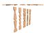 Five beautiful flat balusters