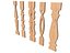Five beautiful flat balusters