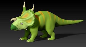 3D model dino cartoon