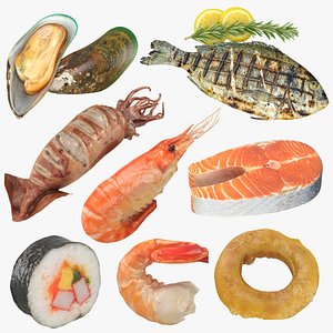 Seafood Collection 3D model