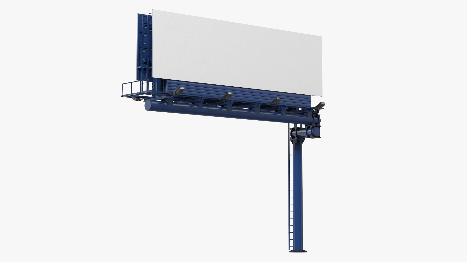 Blank Billboard Advertising Structure 3D model preview