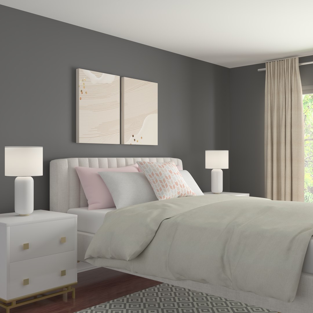 3D Model Bedroom Interior Scene - TurboSquid 1775988