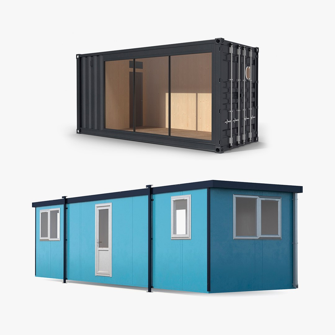 Container Offices Collection 3D model preview