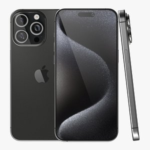 Apple iPhone 15 Pro Max Black Titanium 3D