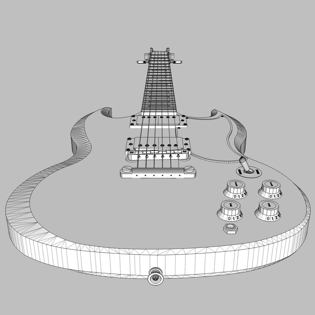 3d model guitar gibson sg