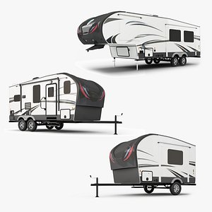 Travel Trailers 3 in 1 3D model