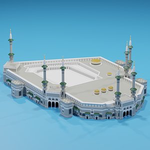 Cartoon Masjid Al-Haram Mecca Saudi Arabia