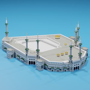Cartoon Masjid Al-Haram Mecca Saudi Arabia