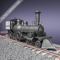 Low Poly Baldwin Steam Locomotive