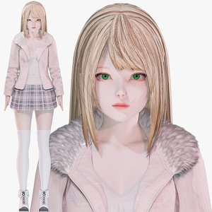 Casual clothes 0019 - Rig - Unreal - Unity - Blender - Animated - Realistic Female Character