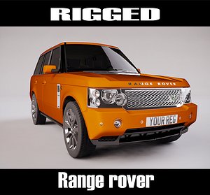range rover rigged 3d model