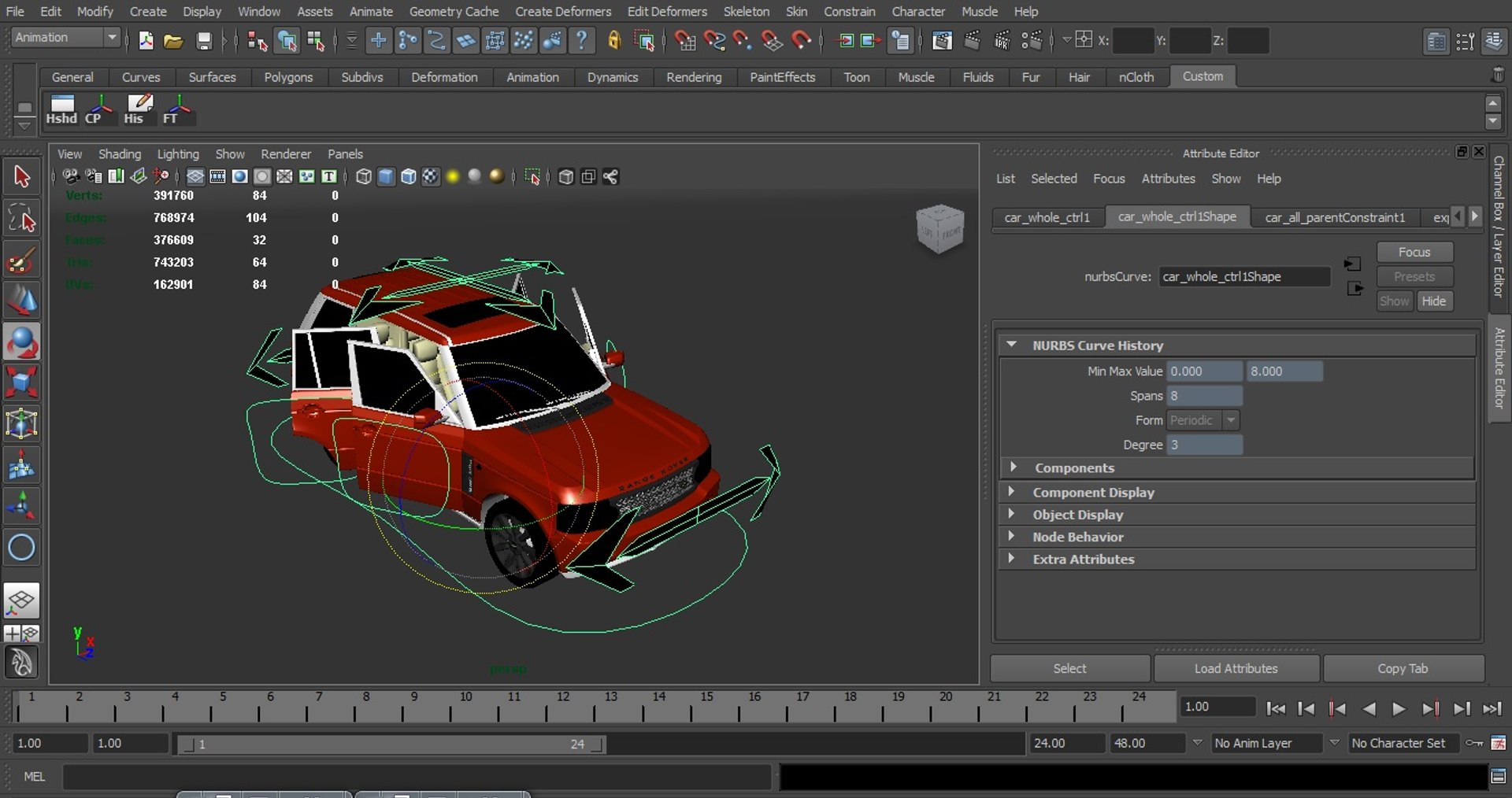 Range Rover Rigged 3d Model