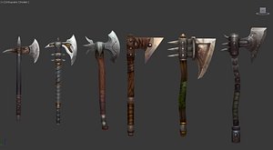 3d model axes shields