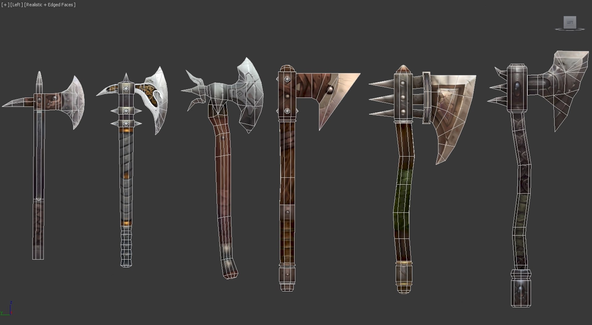 3d Model Axes Shields