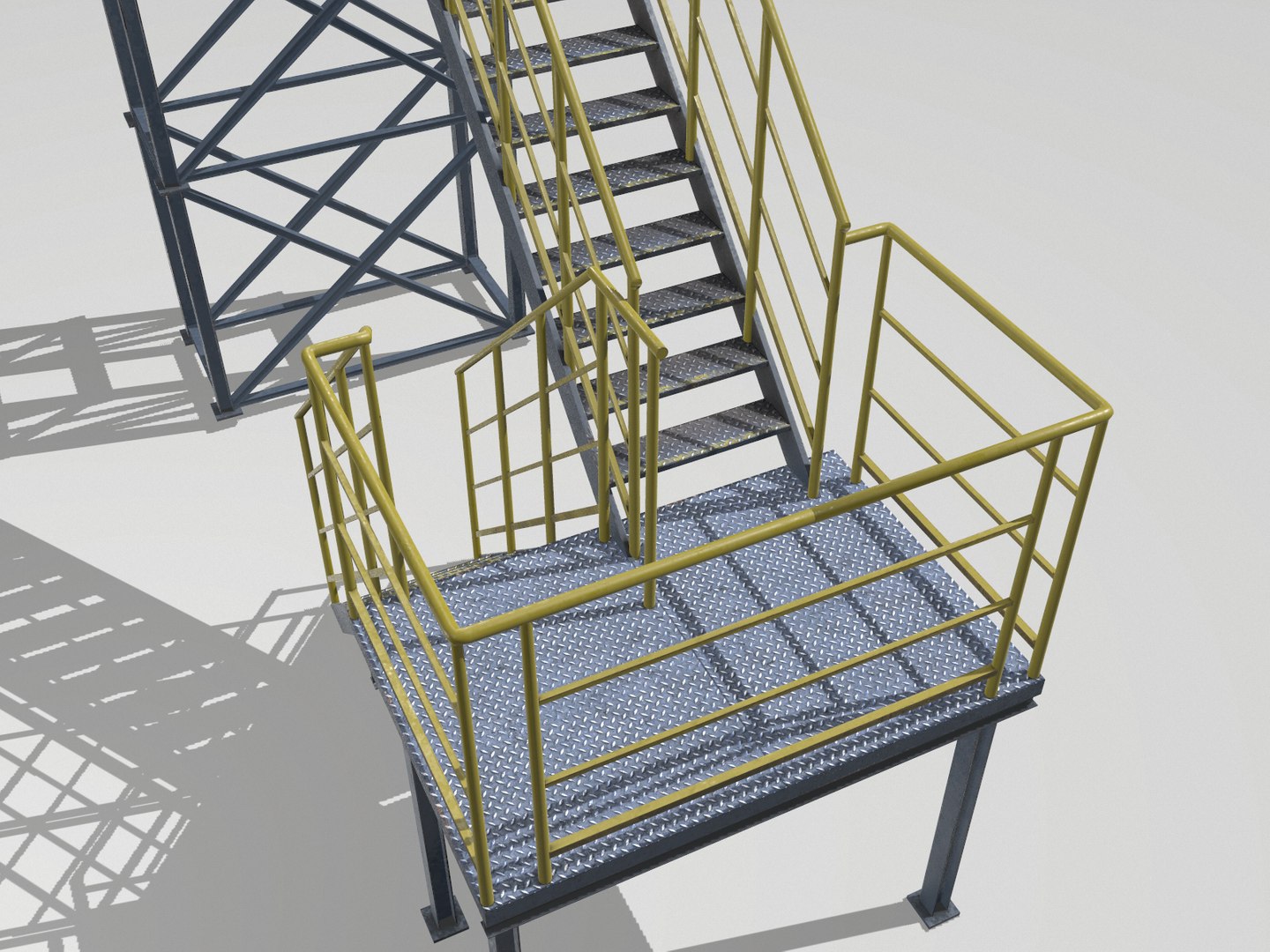 Industrial Stairs Model - TurboSquid 1510737