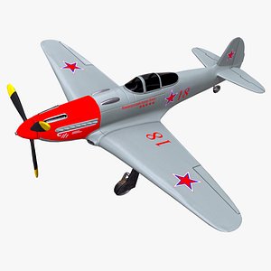 3D yakovlev yak-3 fighter plane model